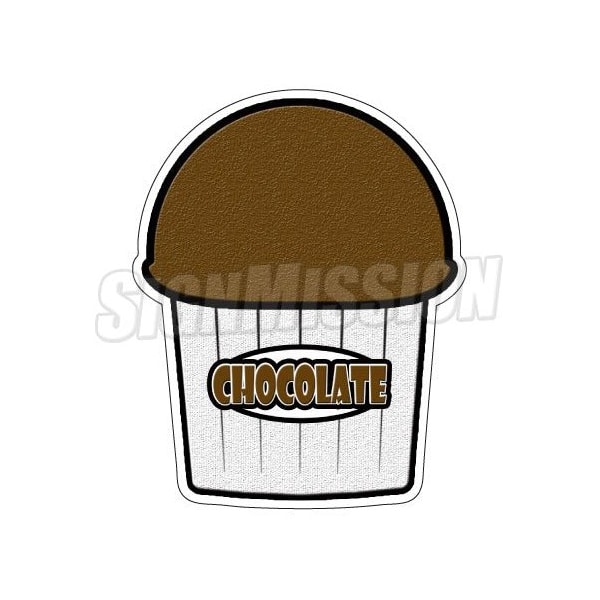Signmission CHOCOLATE FLAVOR Italian Ice Decal shaved ice sign cart trailer sticker, D-DC-36-Chocolate Flavor D-DC-36-Chocolate Flavor - main